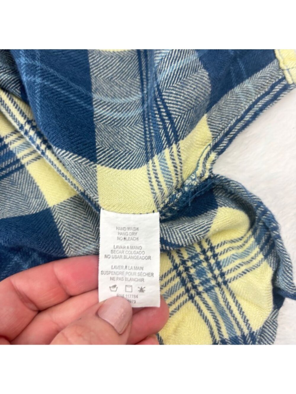 ✨3/$30 Rails S Sleeveless Yellow & Blue Plaid Button Down Shirt Front Pockets - Picture 7 of 10
